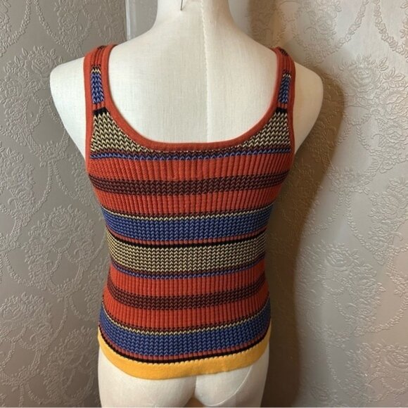 Blue Rain Boho Preppy sweater knit tank M great condition - Picture 3 of 5